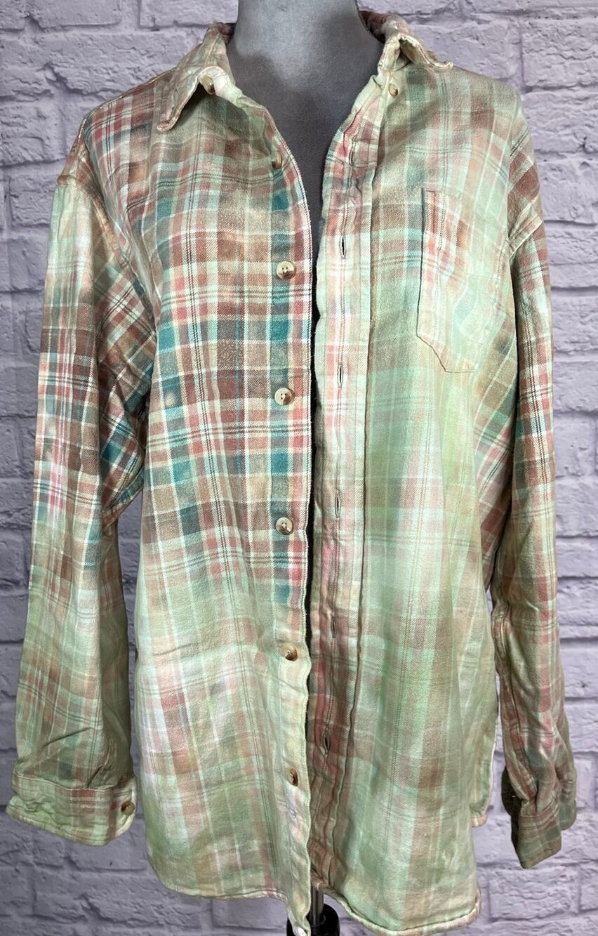 Reworked/upcycled flannel shirt
